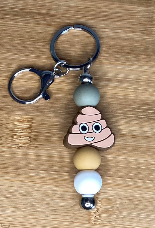 Cute poo keyring