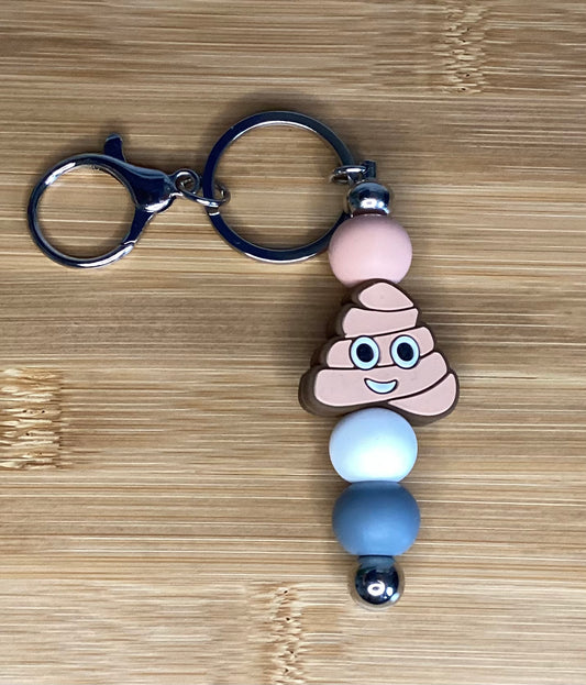 Cute poo keyring