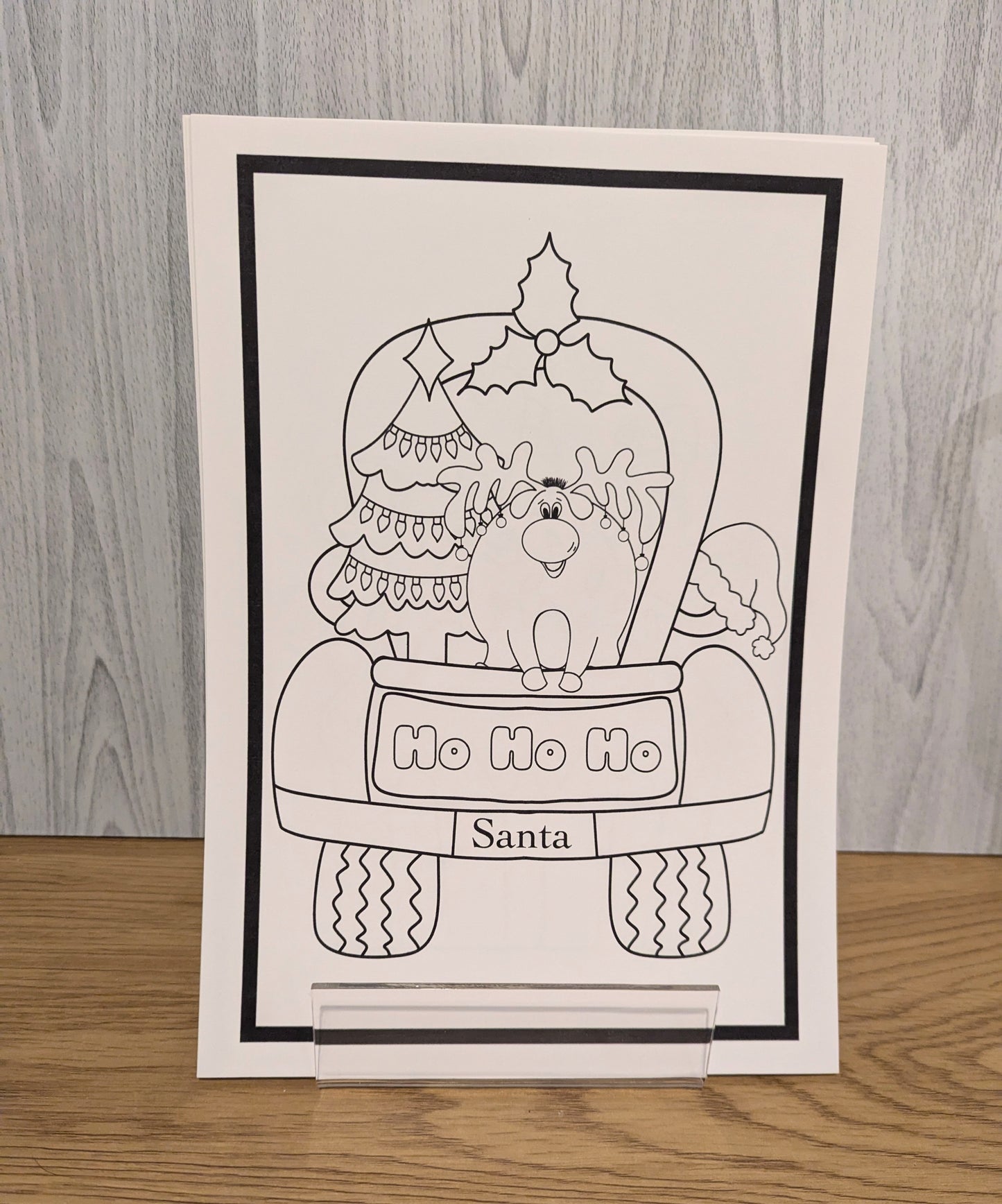 Christmas colouring pages pack of 6