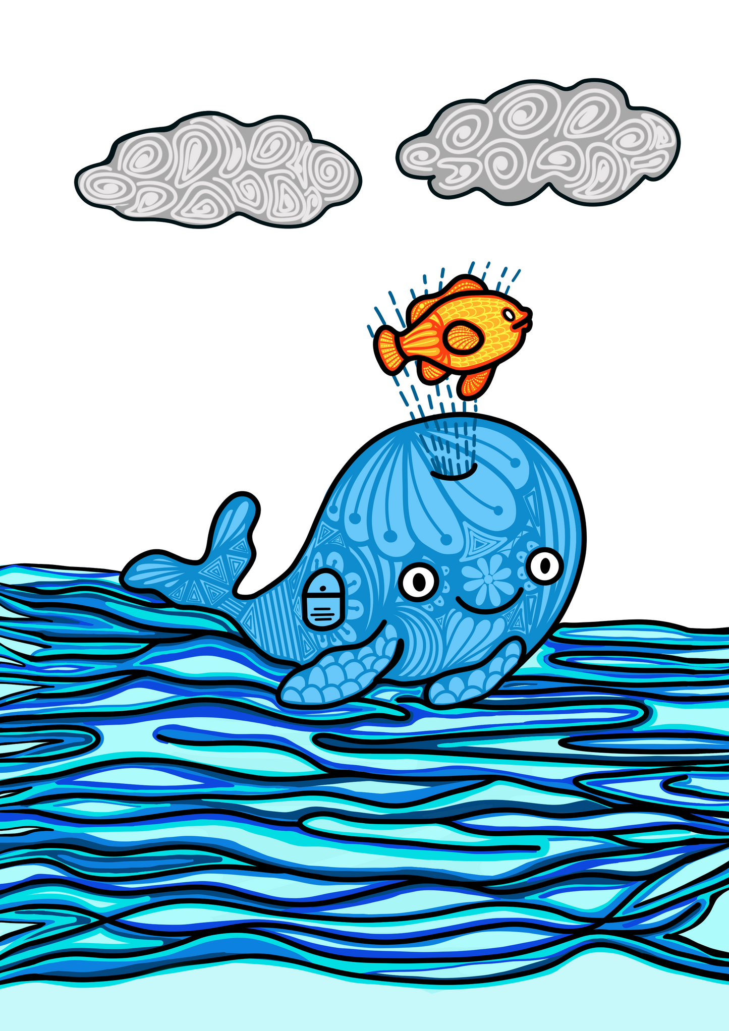 Bluey the Whale print stom-a-bility