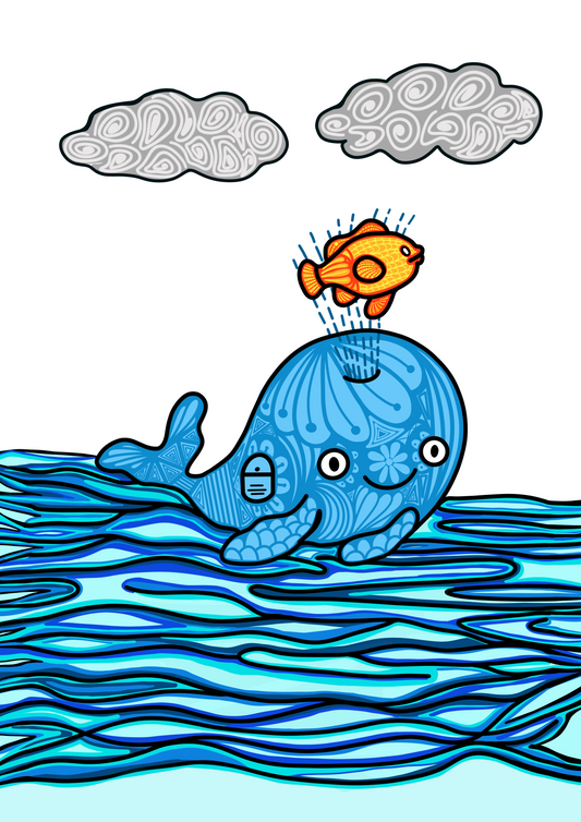 Bluey the Whale print stom-a-bility